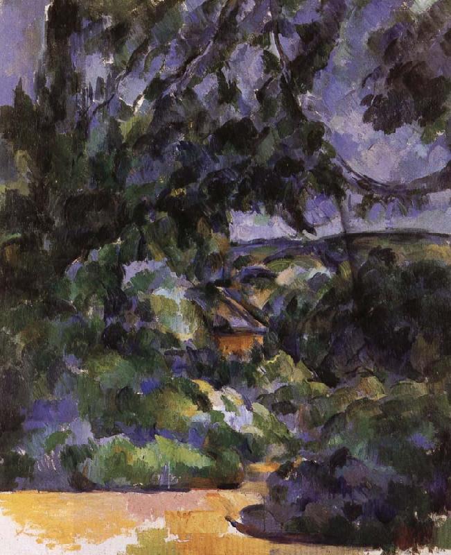 Paul Cezanne blue landscape oil painting picture